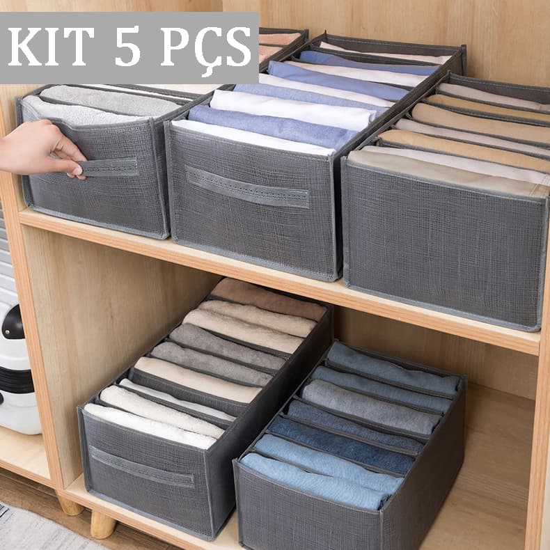 Organizador De Gavetas De Jeans Dobráveis/Roupas De Compartimento De Malha Economia De Espaço Em Casa ND-06