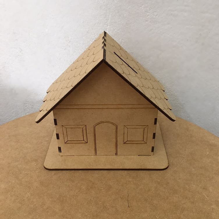 Kit 18 Cofrinhos Para Lembrancinhas Casinha Mdf Cru Decoração Chá De Casa Nova