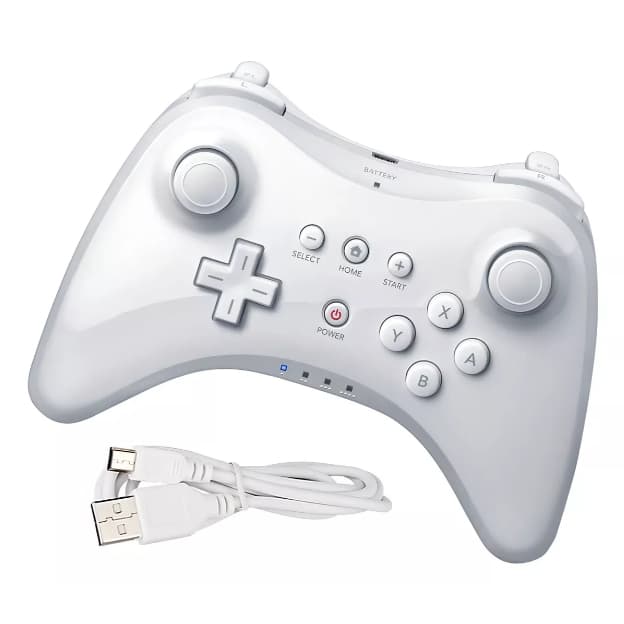 Controle Pro Branco Sem Fio Para Nintendo Wii U - Novo