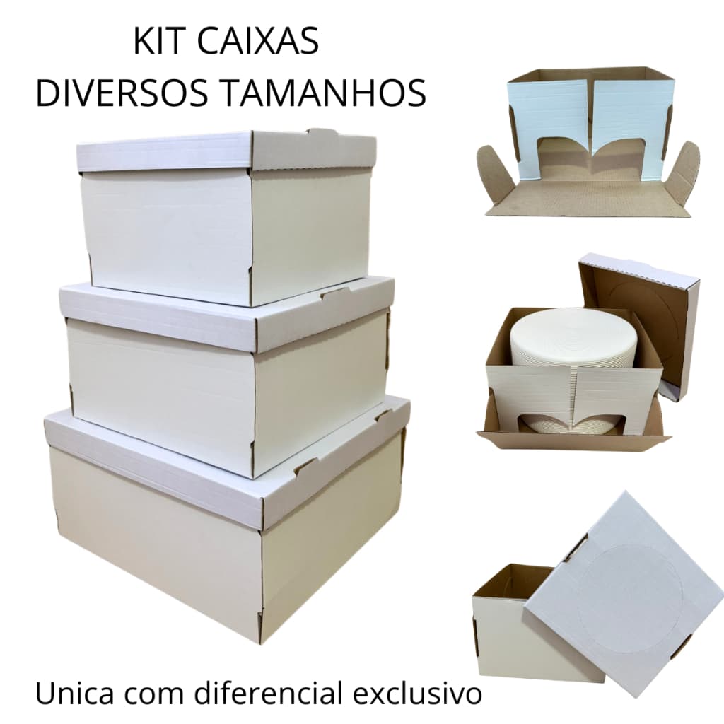 10 Caixa Para Bolo Alta Resistente, bolos tortas, Cake box Confeitaria - Varios tamanhos