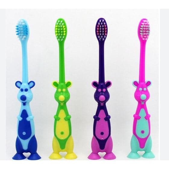 Escova de Dente Infantil Coelho com protetor +2 anos