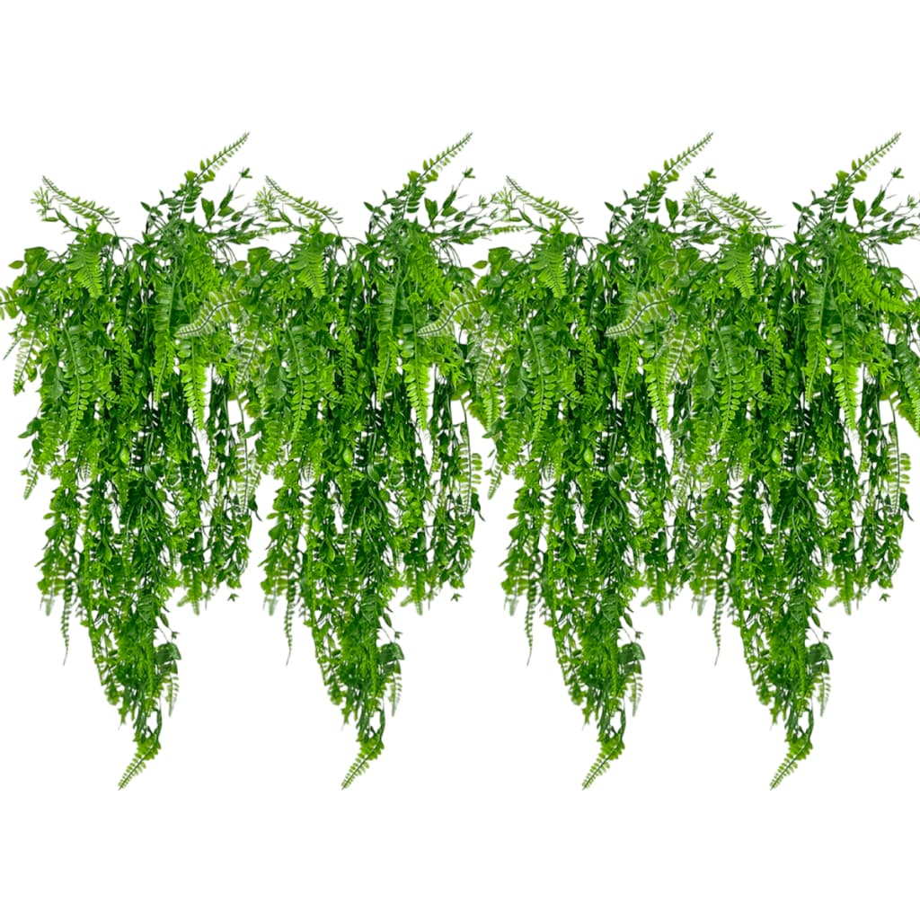 Pendentes Folha de Samambaia/Eucalipto Artificial 80cm Pendurada Verde Artificial