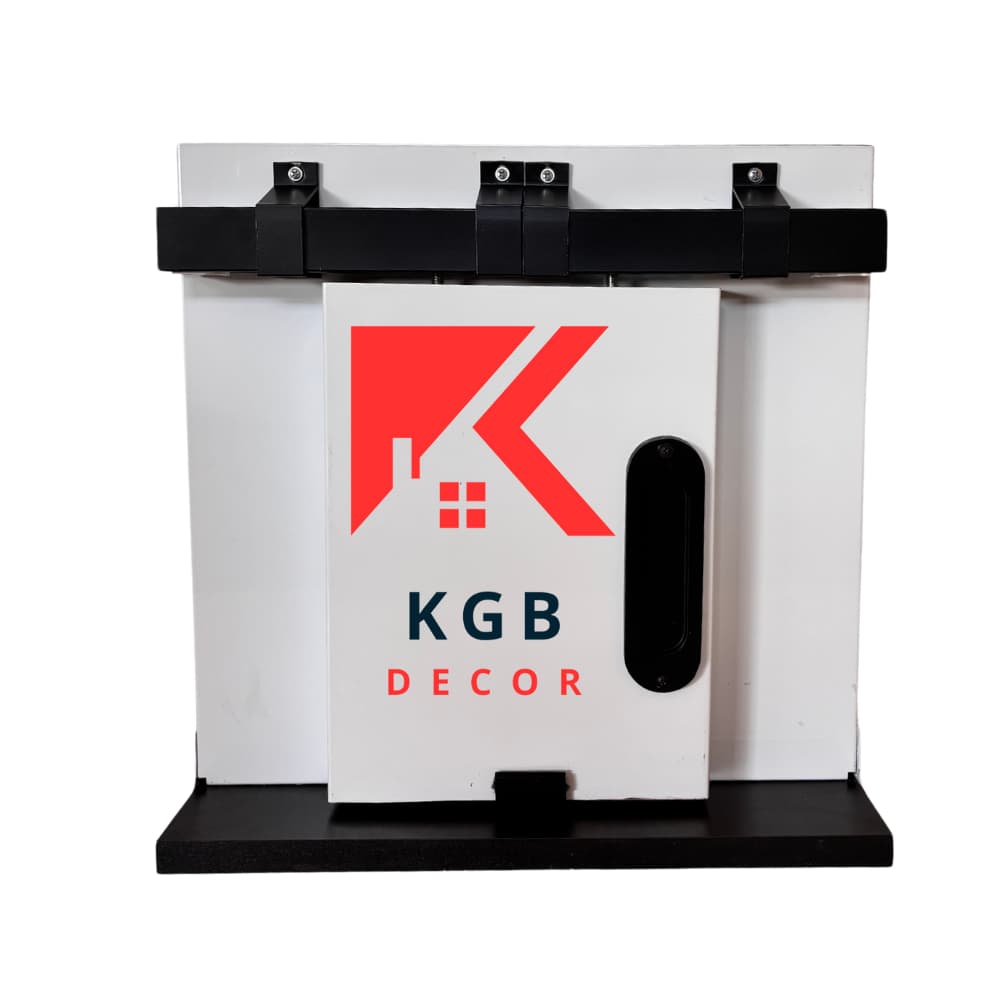 Kit Para Porta De Correr Em Alumínio Preto suporta Porta Até 80kg