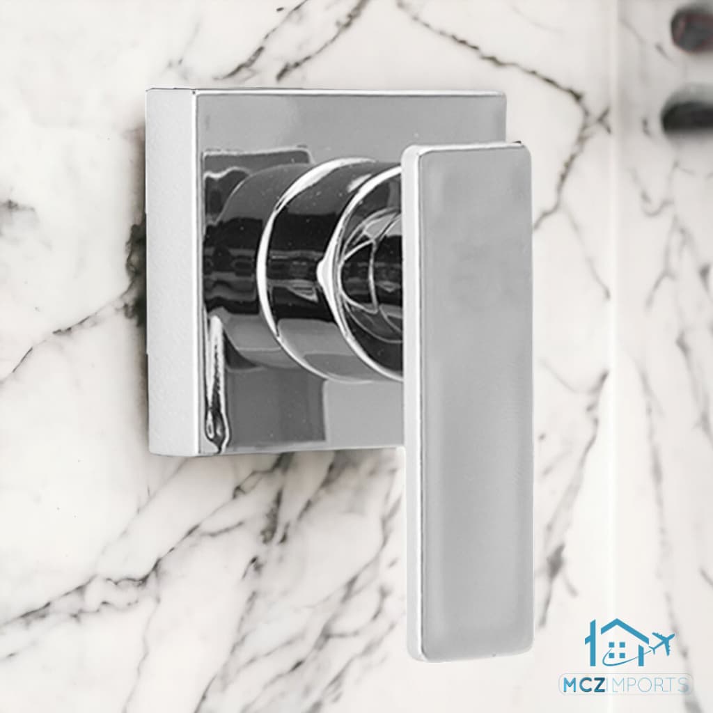 Acabamento CROMADO Quadrado Para Registro de Chuveiro Padrão 16 estrias 1/2, 3/4 Geral Banheiro