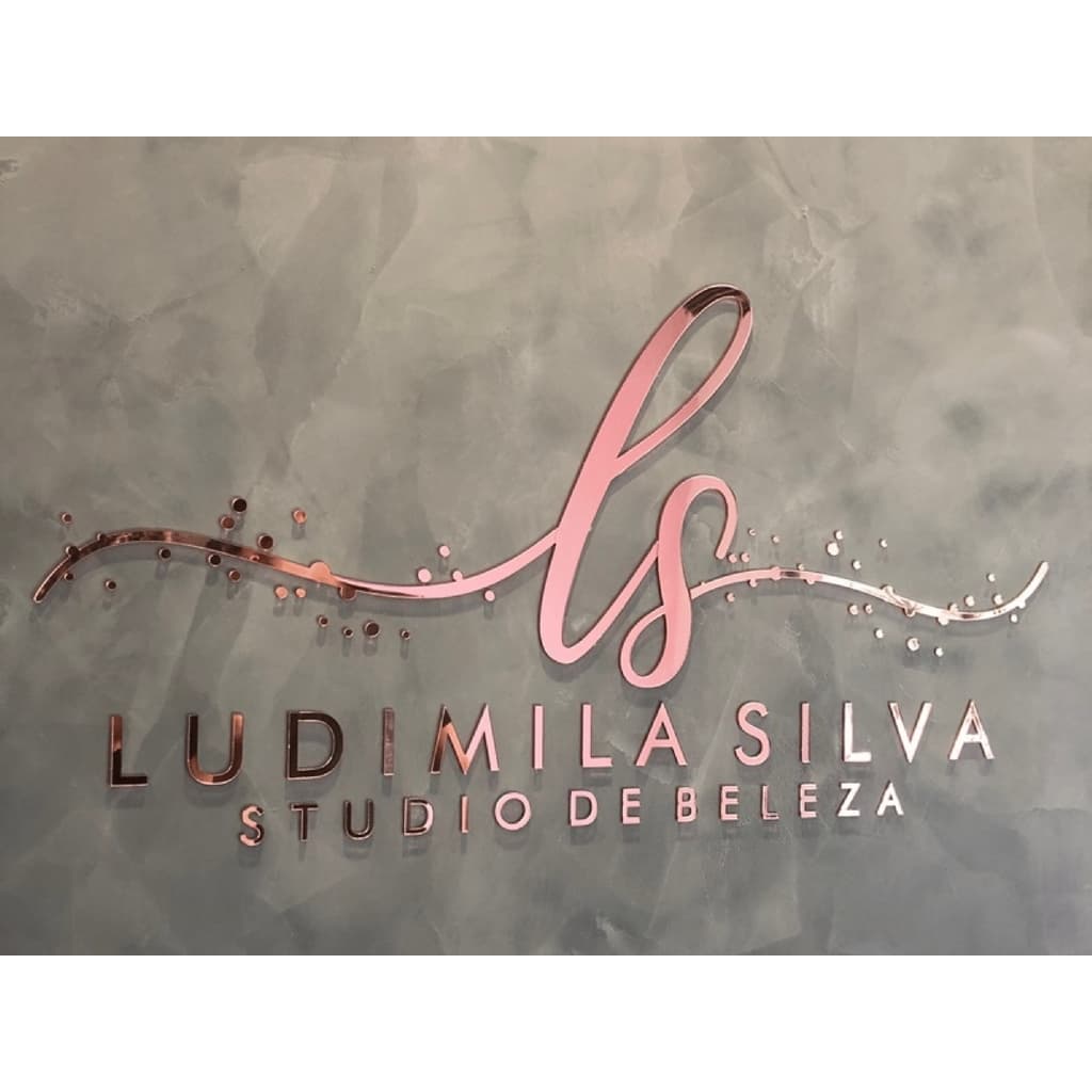 Logo em Acrílico Espelhado 2mm Cores Rose, Prateado e Dourado