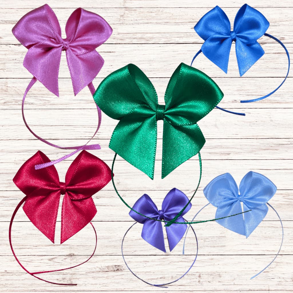 Laço de cetim Nº5 de fita de Cetim para bolas acrilicas de natal decoração ou lembrancinhas  C/ Fita de Amarração