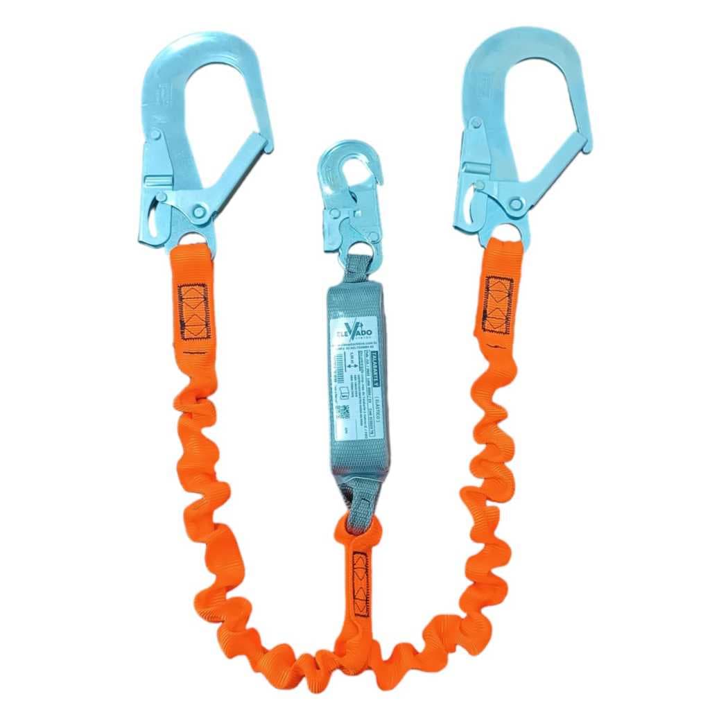 TALABARTE DUPLO Y ELASTIZADO ABSORVIDOR DE QUEDA - TRABALHO EM ALTURA - ELEVADO CINTOS