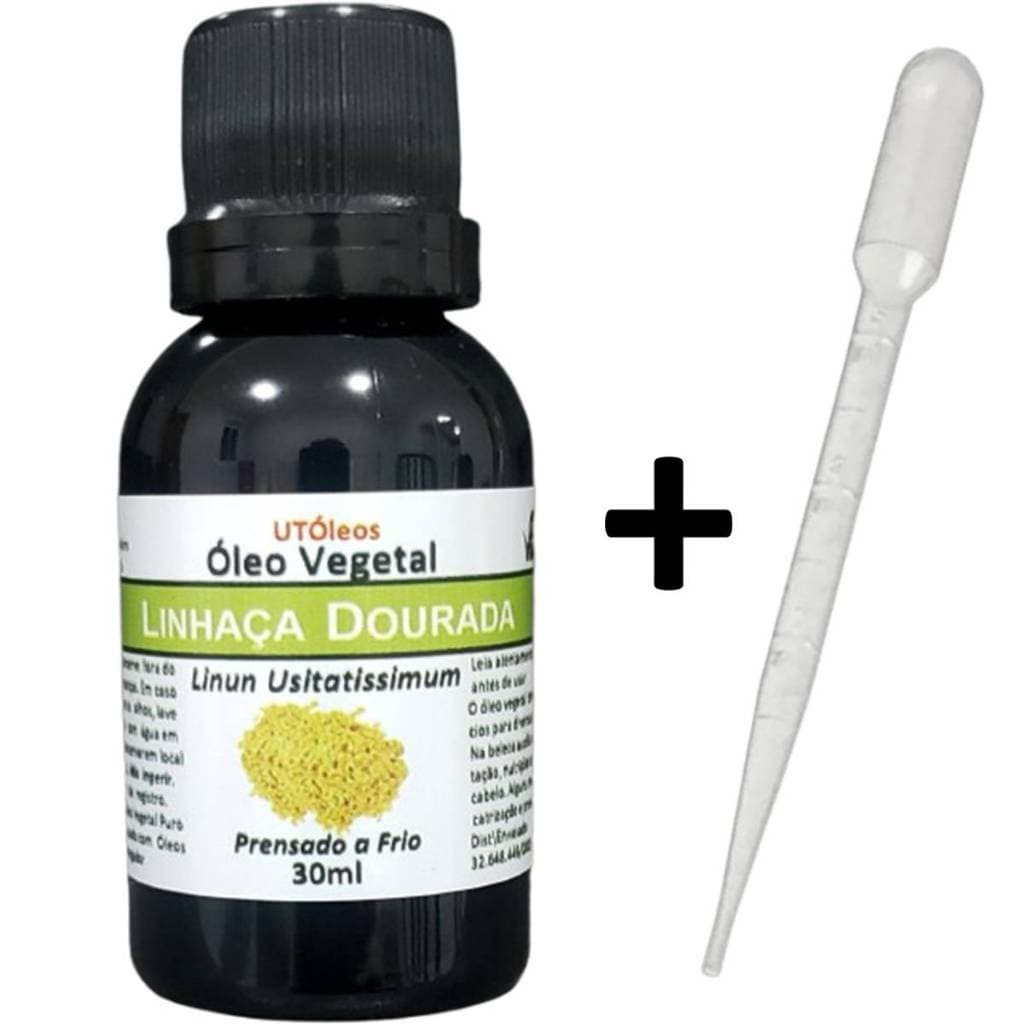 Óleo Vegetal De Linhaça Dourada 100% Puro 30ml