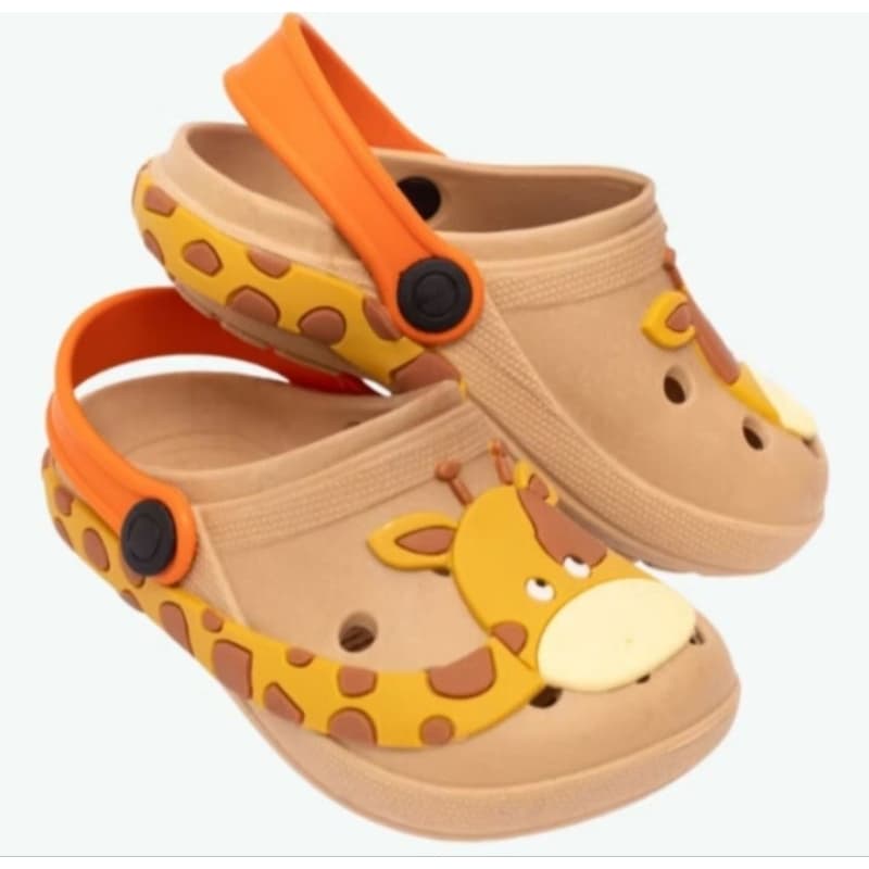 Sandália  infantil Babuche girafa feliz unissex papete confortável