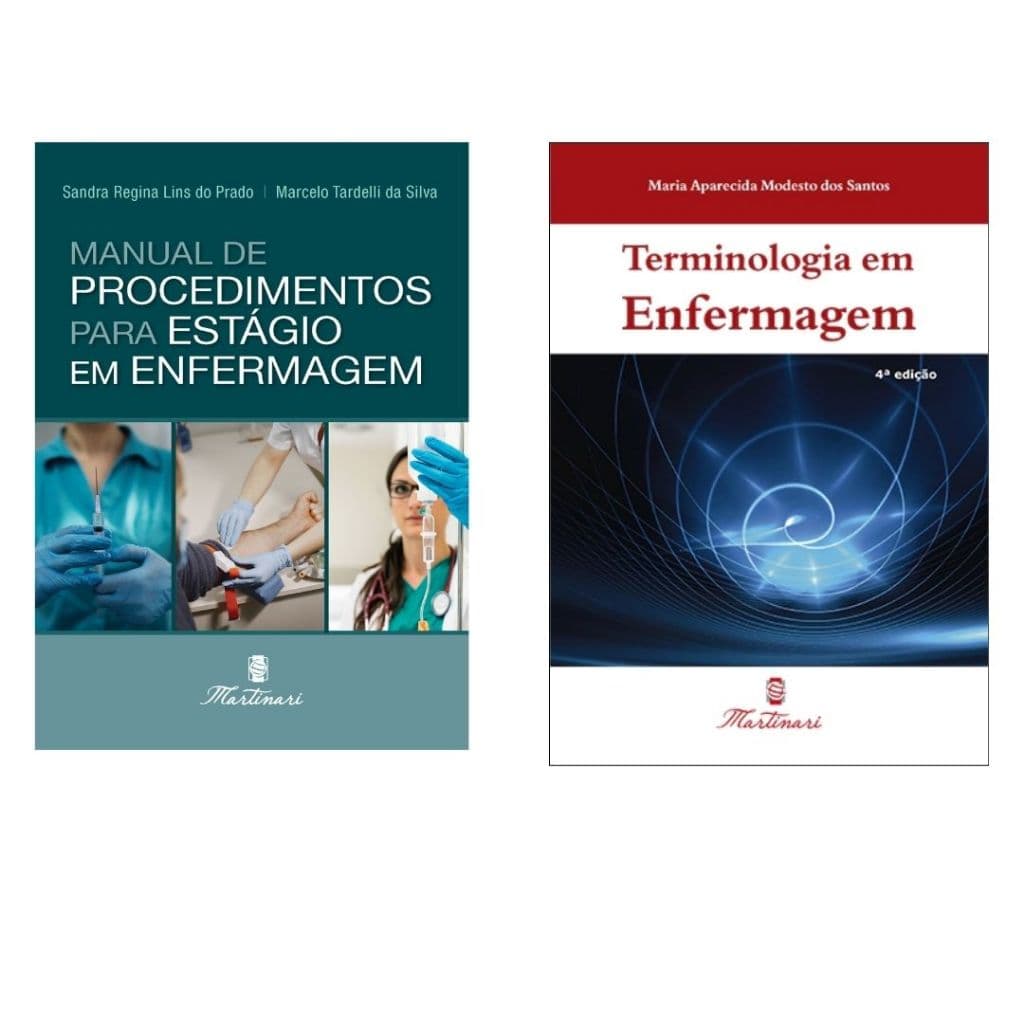 Kit Terminologia em Enfermagem + Manual de Procedimentos de Estagio em Enfermagem
