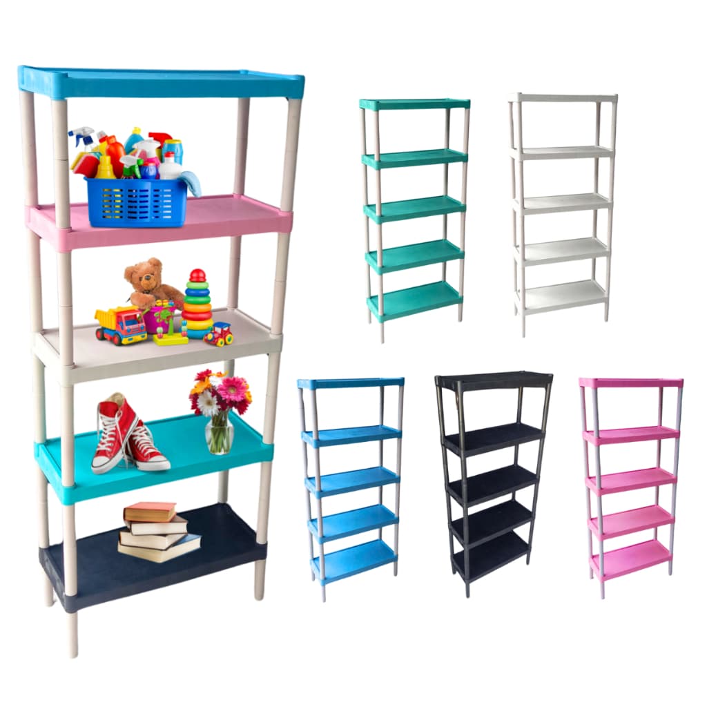 Prateleira Organizadora Modular Multiuso de Plástico Para Cozinha Quarto Livros - Diversas Cores