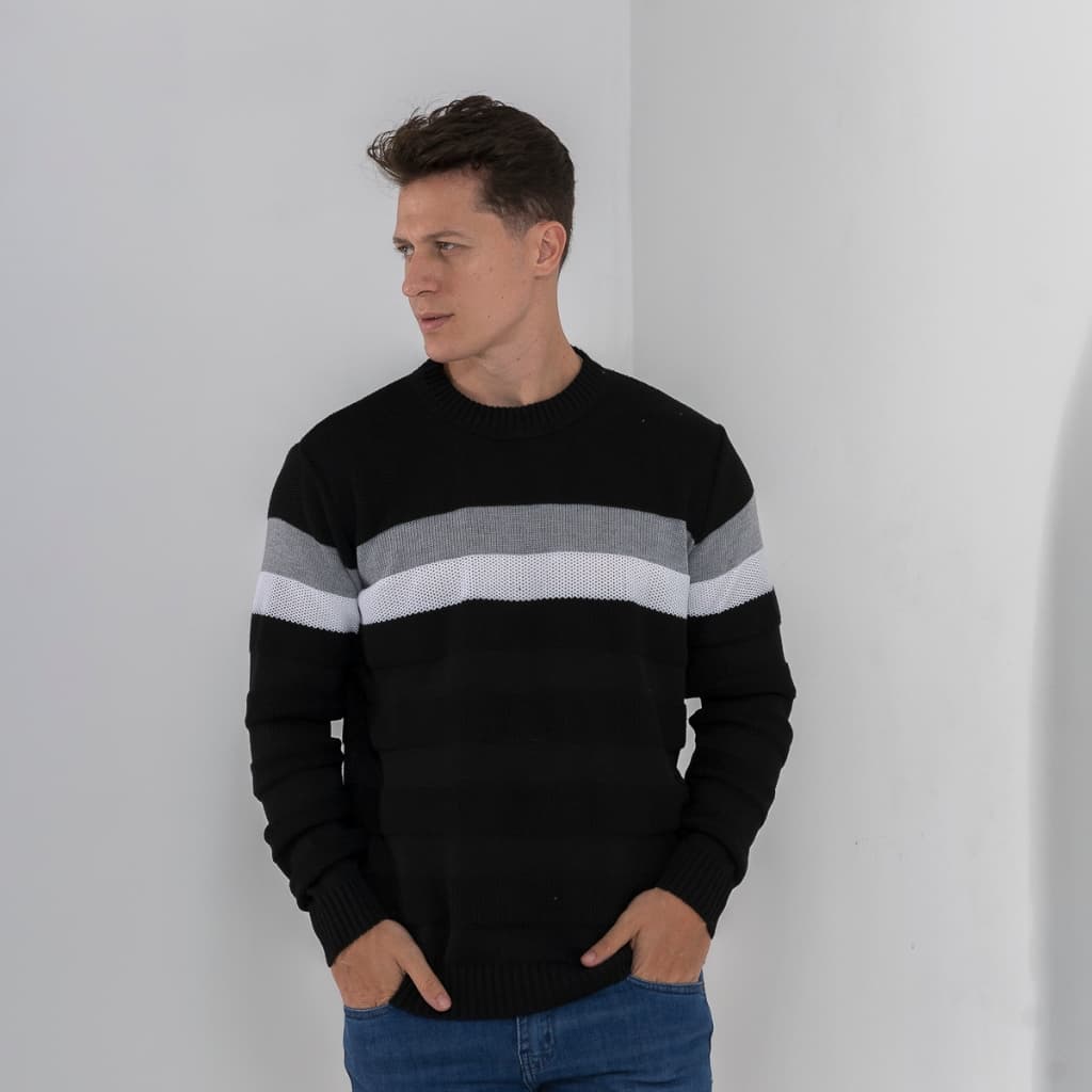 Suéter masculino Premium padrão Passe o inverno com mais estilo e elegância.