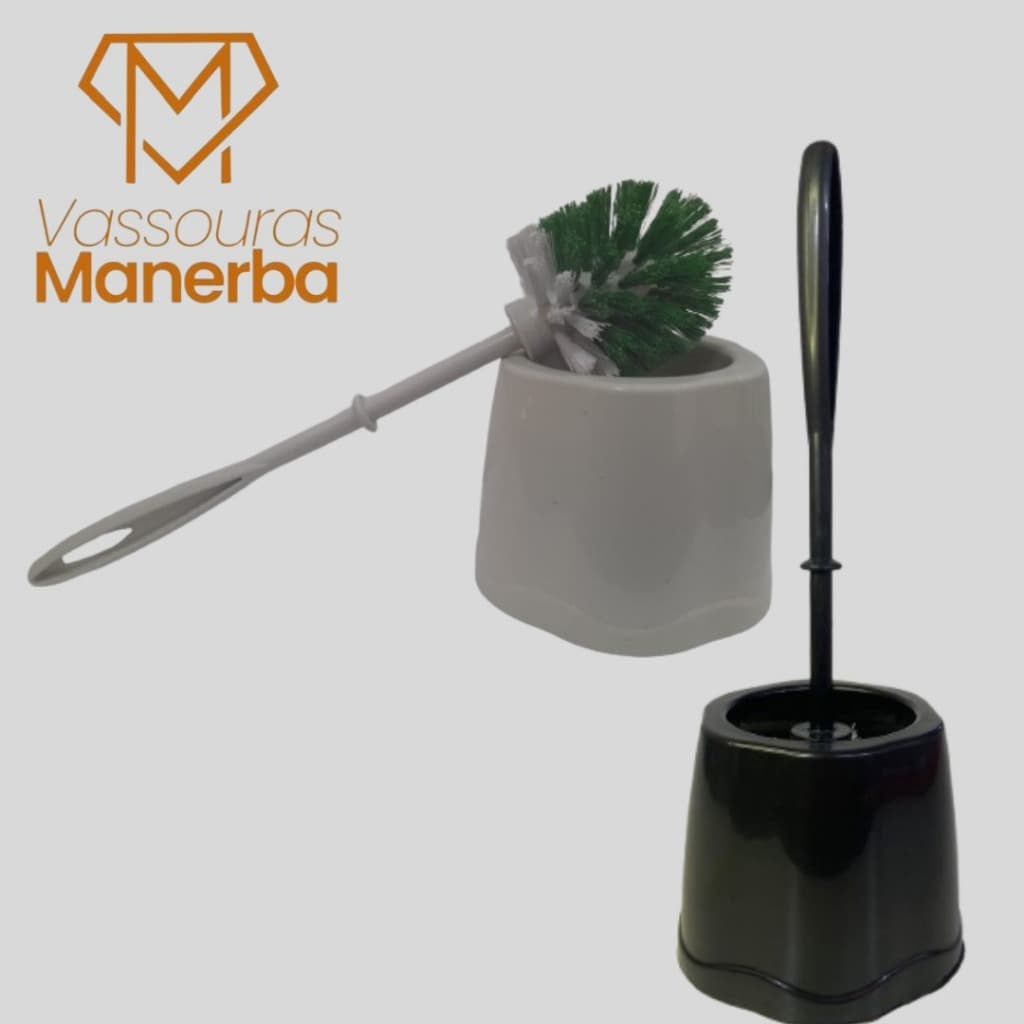KIT COM 2 ESCOVAS SANITARIAS COM SUPORTE PARA LIMPEZA VASO SANITARIO (WC)