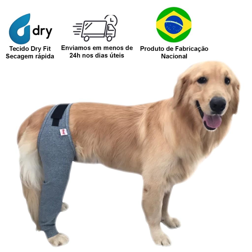 Protetor de Perna Pet Para Cachorro - Membros Traseiros e Dianteiros, Posteriores e Anteriores