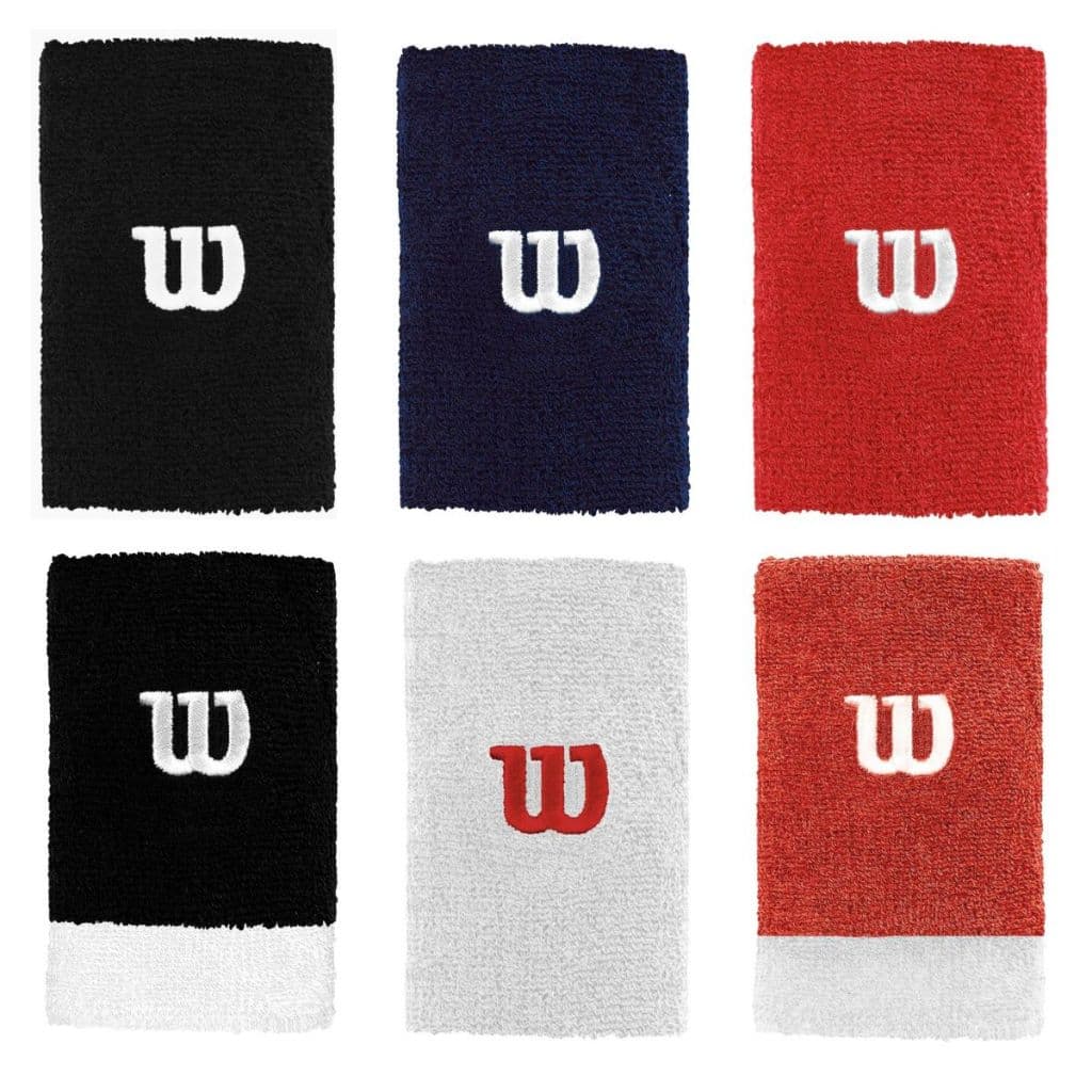 1 Par de Munhequeira W Bordado Unissex Esportiva Confortável Proteção Wilson