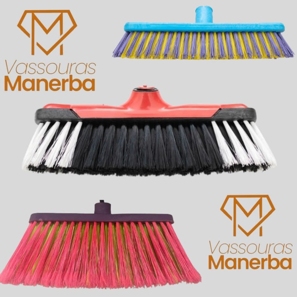 KIT COM 3 VASSOURAS 1 VERONA PLUS + 1 ESFREGÃO + 1 VARRE TUDO
