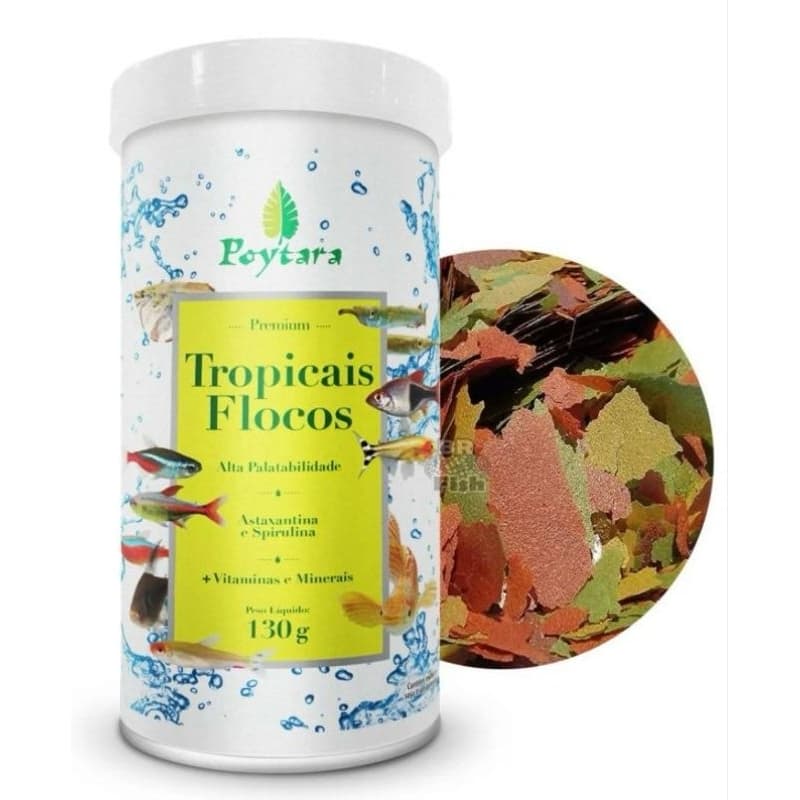 Ração Para Peixes Poytara Tropical Floco