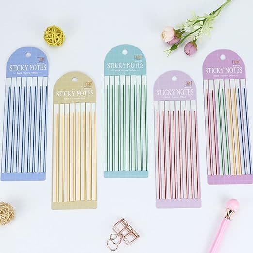 Tirinhas Adesivas Para Anotações 160 Folhas Sticky Note Invisiveis para Grifar Palavras