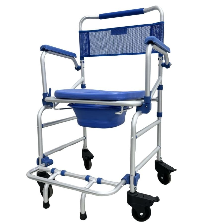 Cadeira De Banho Higiênica Idoso Em Alumínio D55 Até 135kg