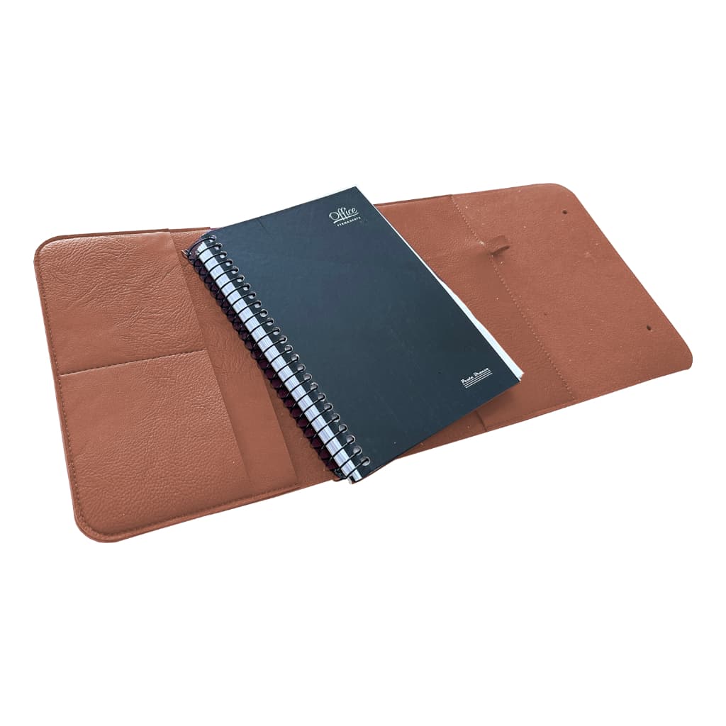 Capa para Caderno e Agenda em Couro Ecológico Caramelo