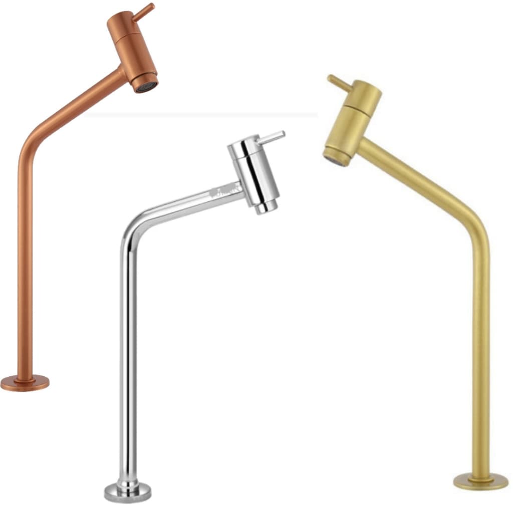 Torneira Banheiro 5/8  Bica Alta/Média 3040 redonda 45° Pia Cuba