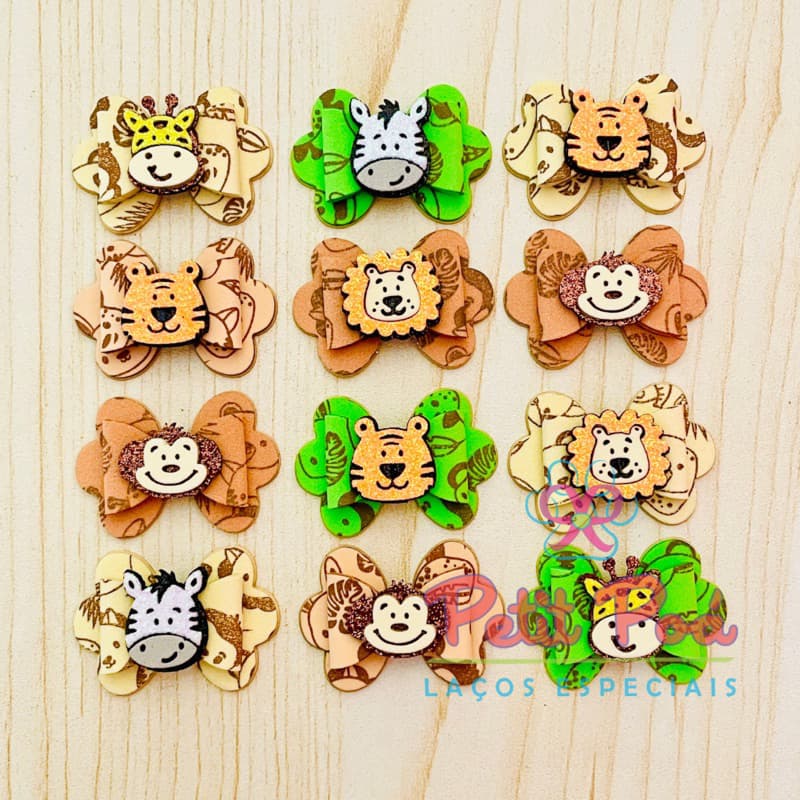 ADESIVO PET LAÇO SAFARI - BANHO E TOSA (12 UNIDADES)