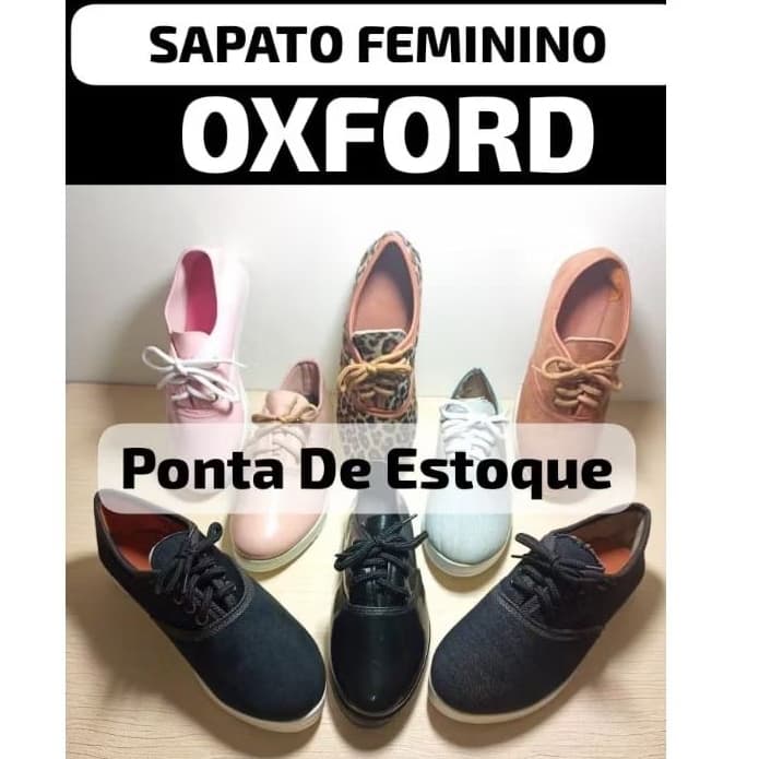 Tênis Oxford Feminino Casual Confortável Basico