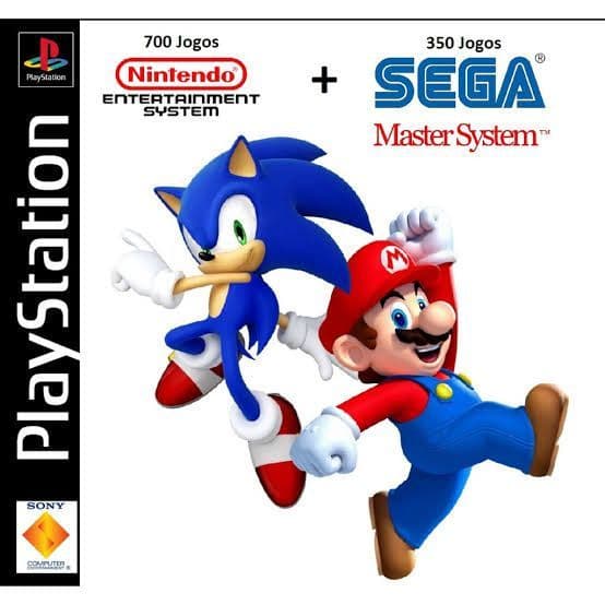 700 Jogos NES Nintendinho + 350 Jogos Master System Jogo para PlayStation 1 Ps1