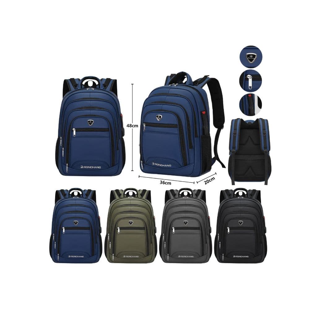 Mochila Couro PU Grande Executiva Para Notebook Trabalho Faculdade Reforçada USB