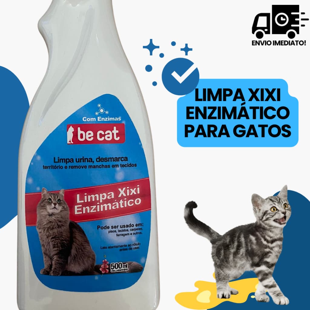 Limpa Xixi Enzimático para Gato Desmarca Território Remove Manchas Be Cat