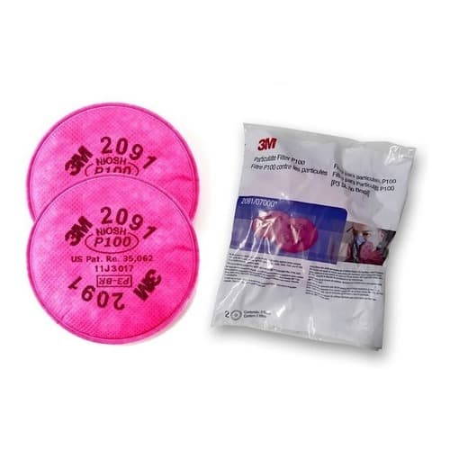 2 Filtros Filtro 2091 3m P3 P100 Para Partículas - 1 Par