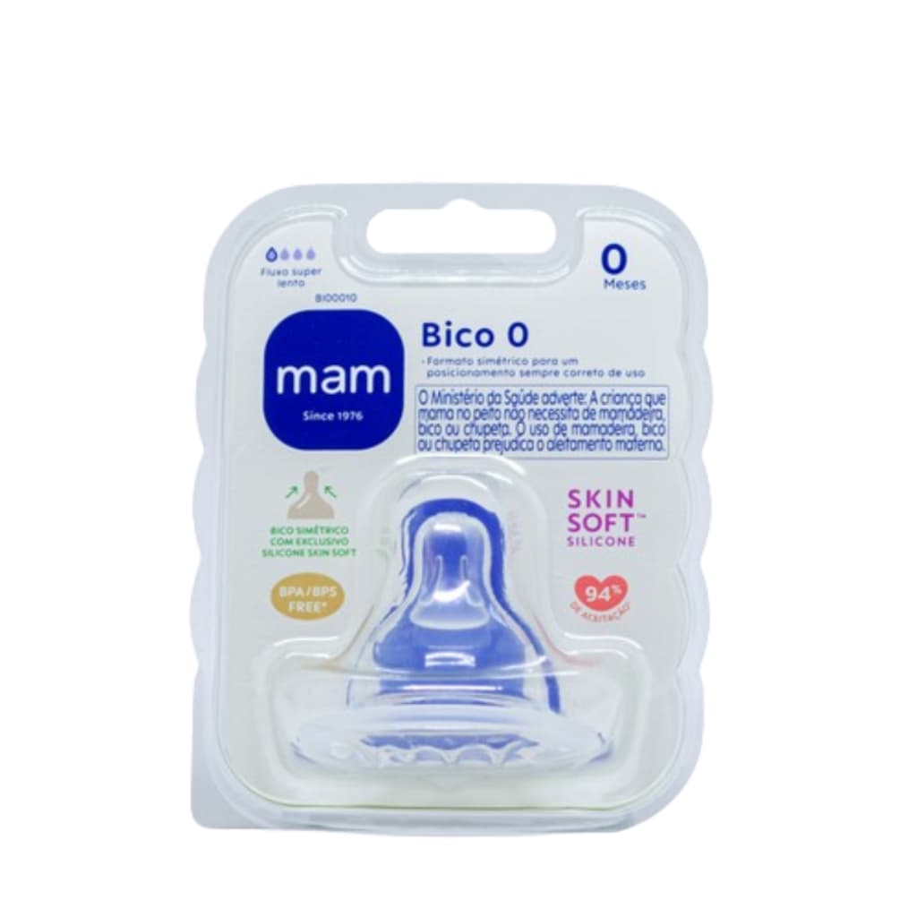 Bico Mamadeira Mam Nº0 Fluxo Super Lento 0 Mês 1 Unidade