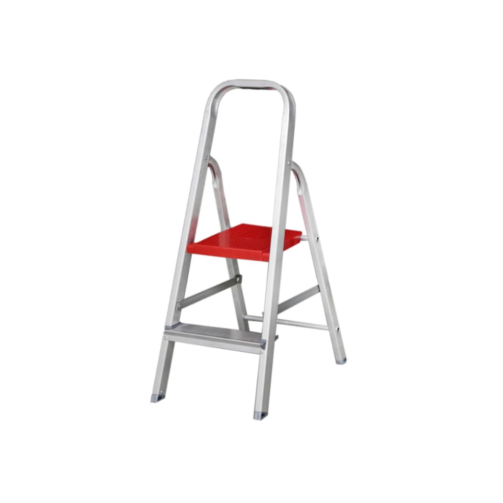 Escada de Alumínio 2 Degraus Escadinha Tesoura Dobrável Doméstica Casa Apartamento Suporta 120kg