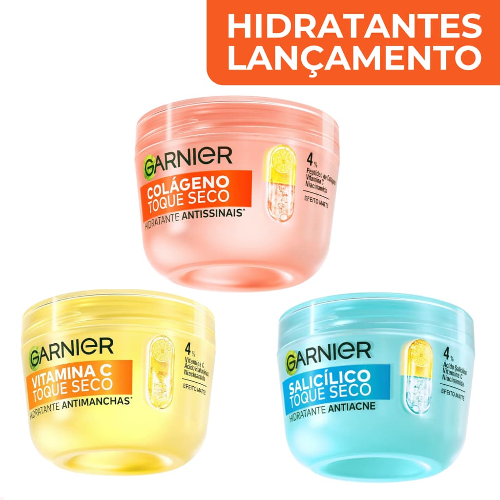 Hidratante Facial Garnier Toque Seco Efeito Matte 85g (Escolha o seu)