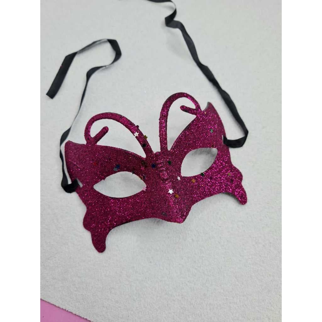 Mascara Veneziana de fantasia de Carnaval ou Baile Com Glitter