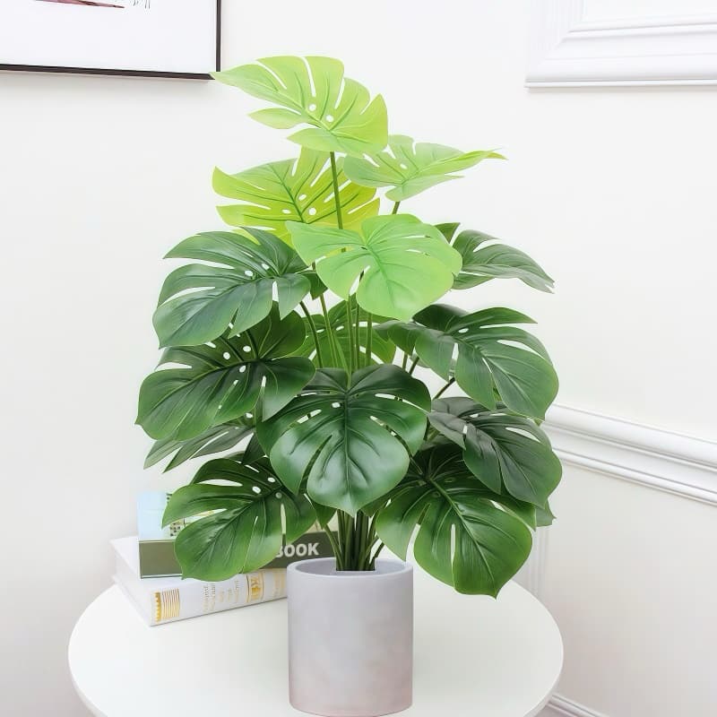 18 Folhas Costela De Adão Artificial Buquê 70 Cm