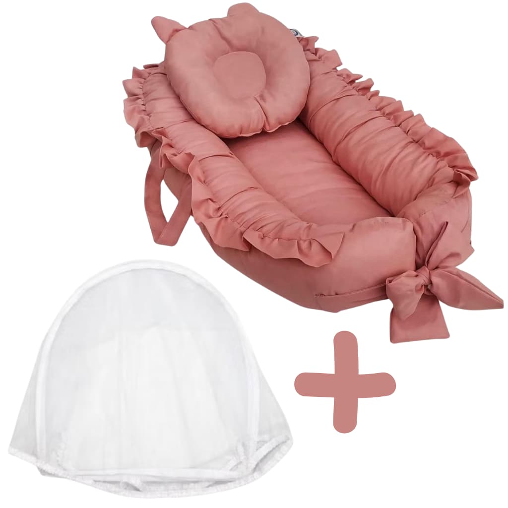 Ninho Redutor de Berço para Bebê com Mosquiteiro