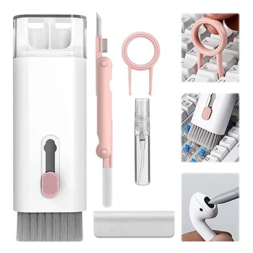 Kit de Limpeza 7 em 1 Multifunção Teclado Fones PC Celulares kit de escova de limpeza de teclado 7 em 1 multifuncional