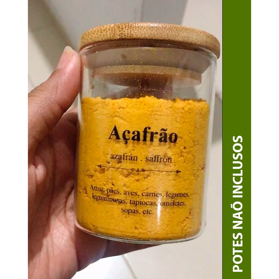 Kit 48 Adesivos  Dicionário P/ Potes Temperos 5,5x5,5cm