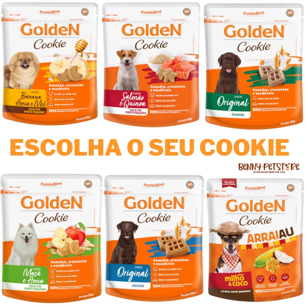 2 Pacotes Biscoito Cookie Golden PremieR 250g