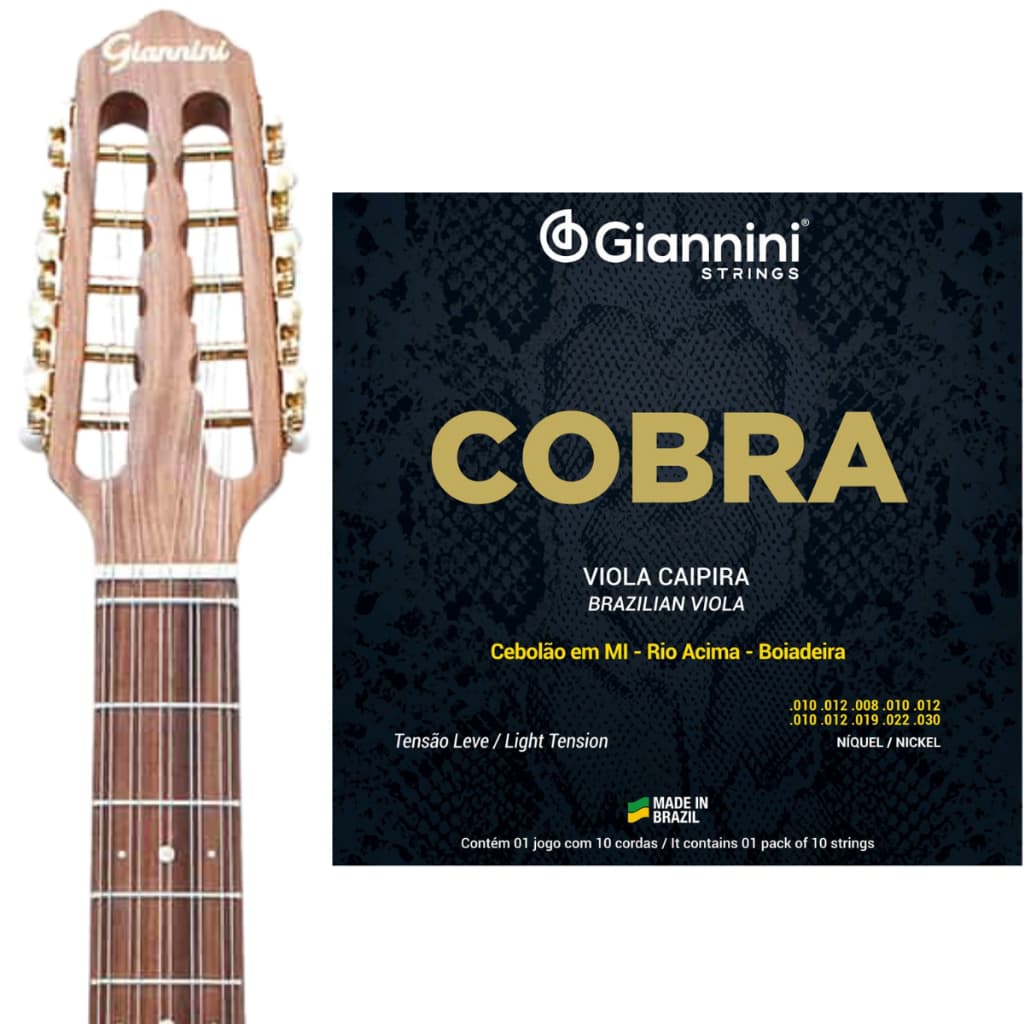 Encordoamento para Viola Giannini Cobra Níquel GESVNL Leve