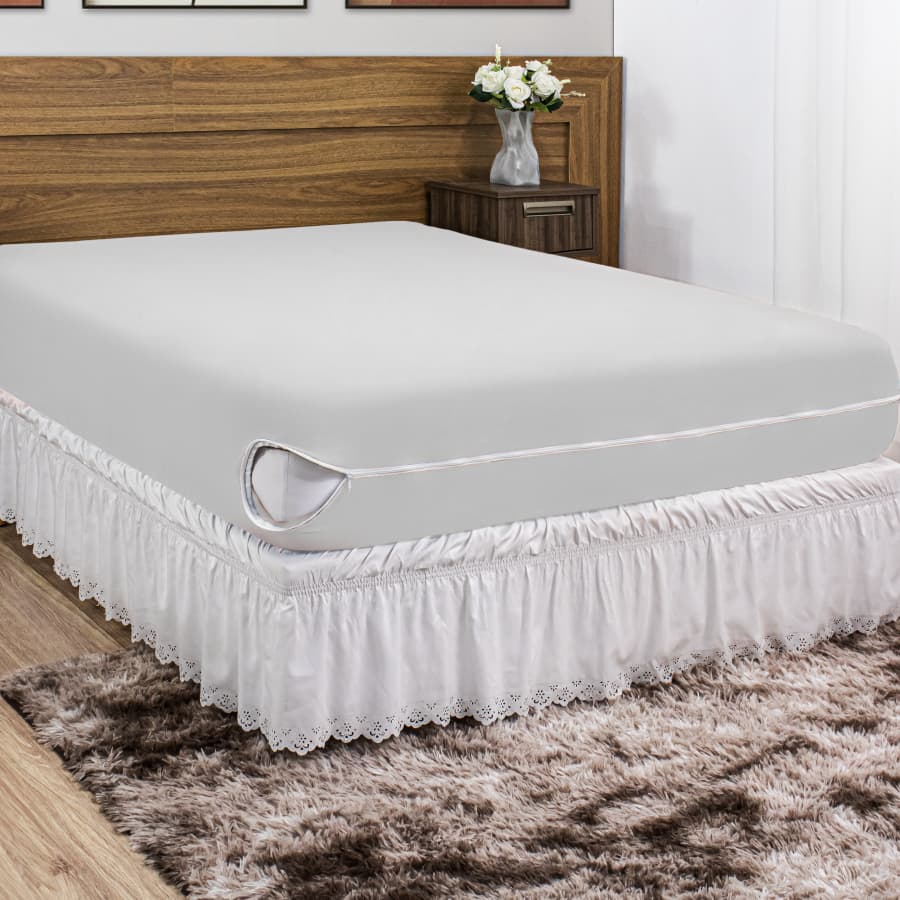 Capa Para Colchão King Size / Queen / Casal Padrão em Malha Gel (Helanca) com Zíper Fácil