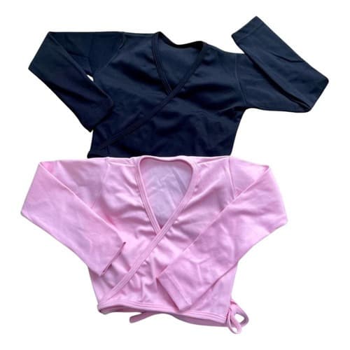 Bolero infantil menina Bailarina - Rosa/preto