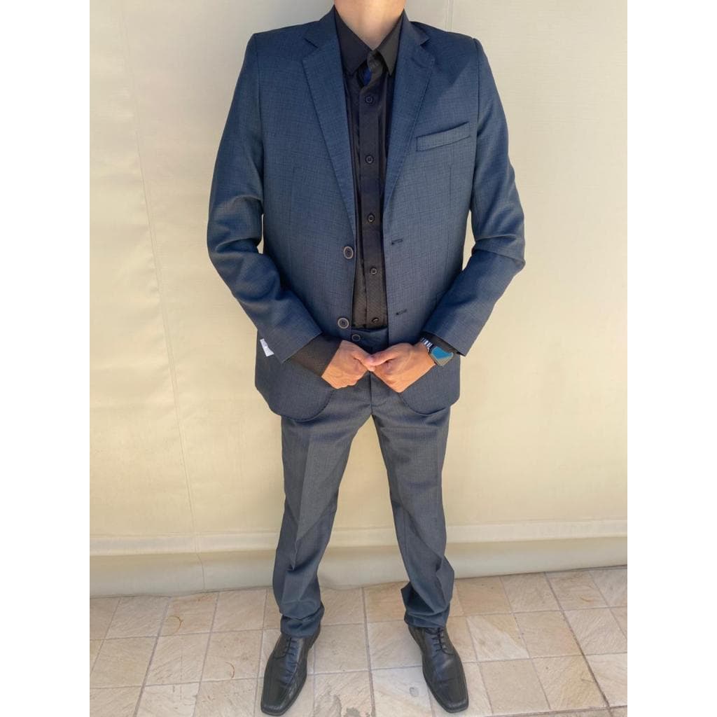 Terno Masculino Fio Indiano ´Príncipe de Gales -  Xadrez Chumbo 2025