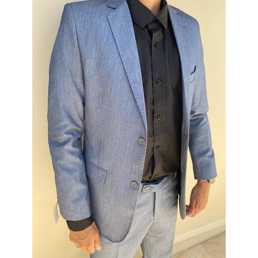 Terno Masculino Poliviscose - Toque Macio - 2025 - Azul Jeans