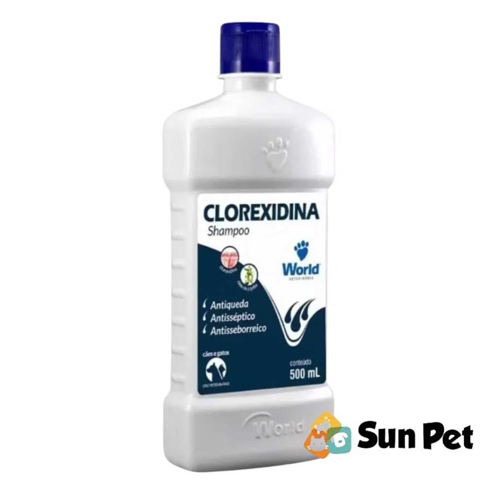 Shampoo Para Cachorro Cães Pet Dermatite Clorexidina 500ml World Fragrância Suave