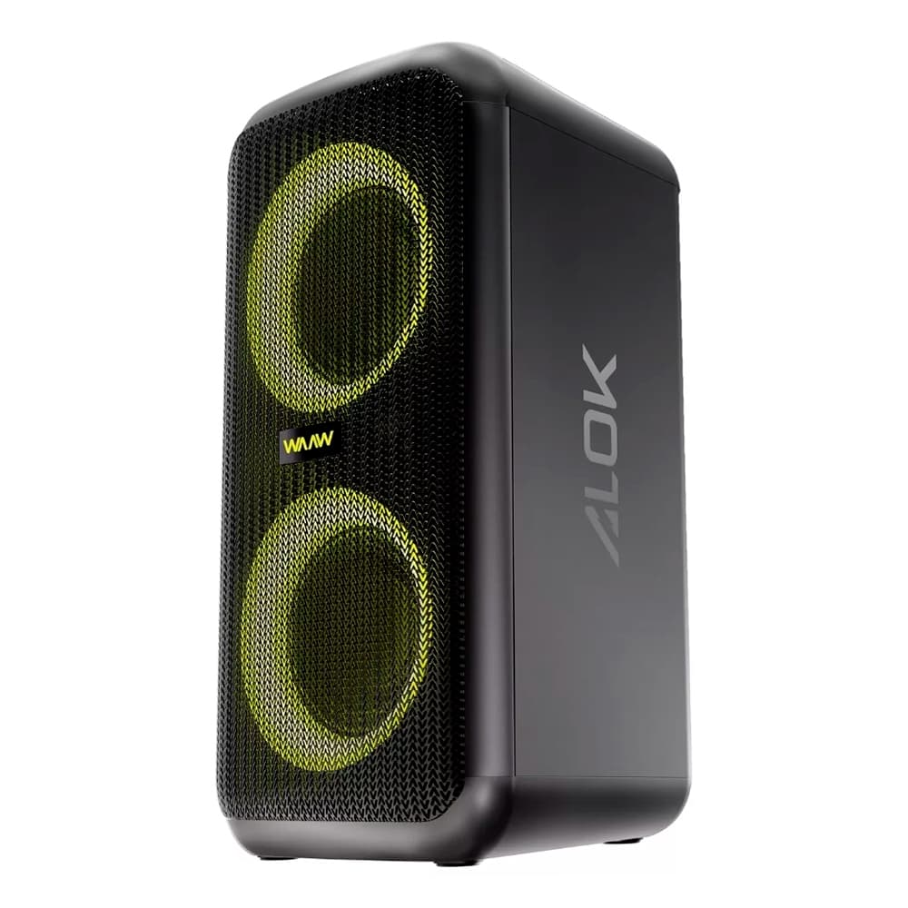 Caixa De Som Waaw Sound Box Bluetooth Infinite 200 Preta Led