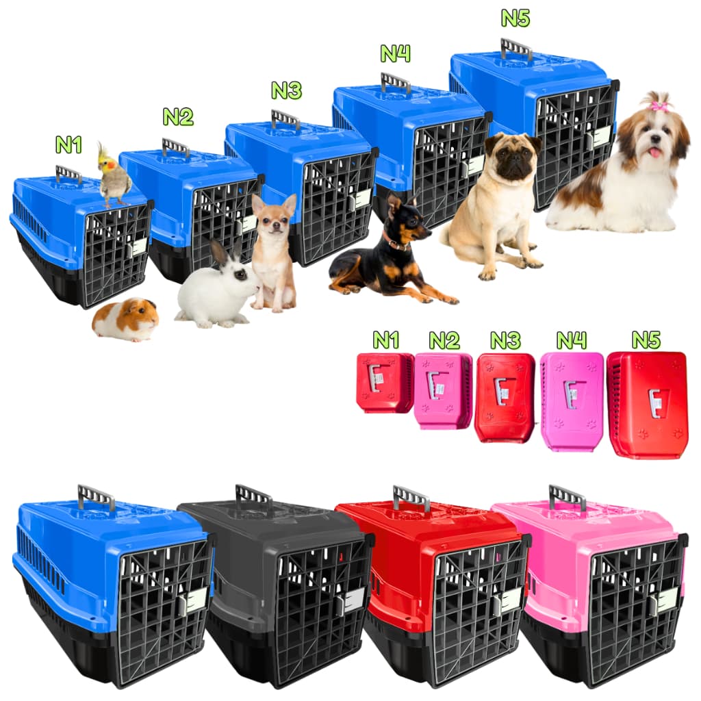 Caixa de Transporte Pet Cachorro Gato Coelho Roedores Aves Filhotes Viagem e Passeio