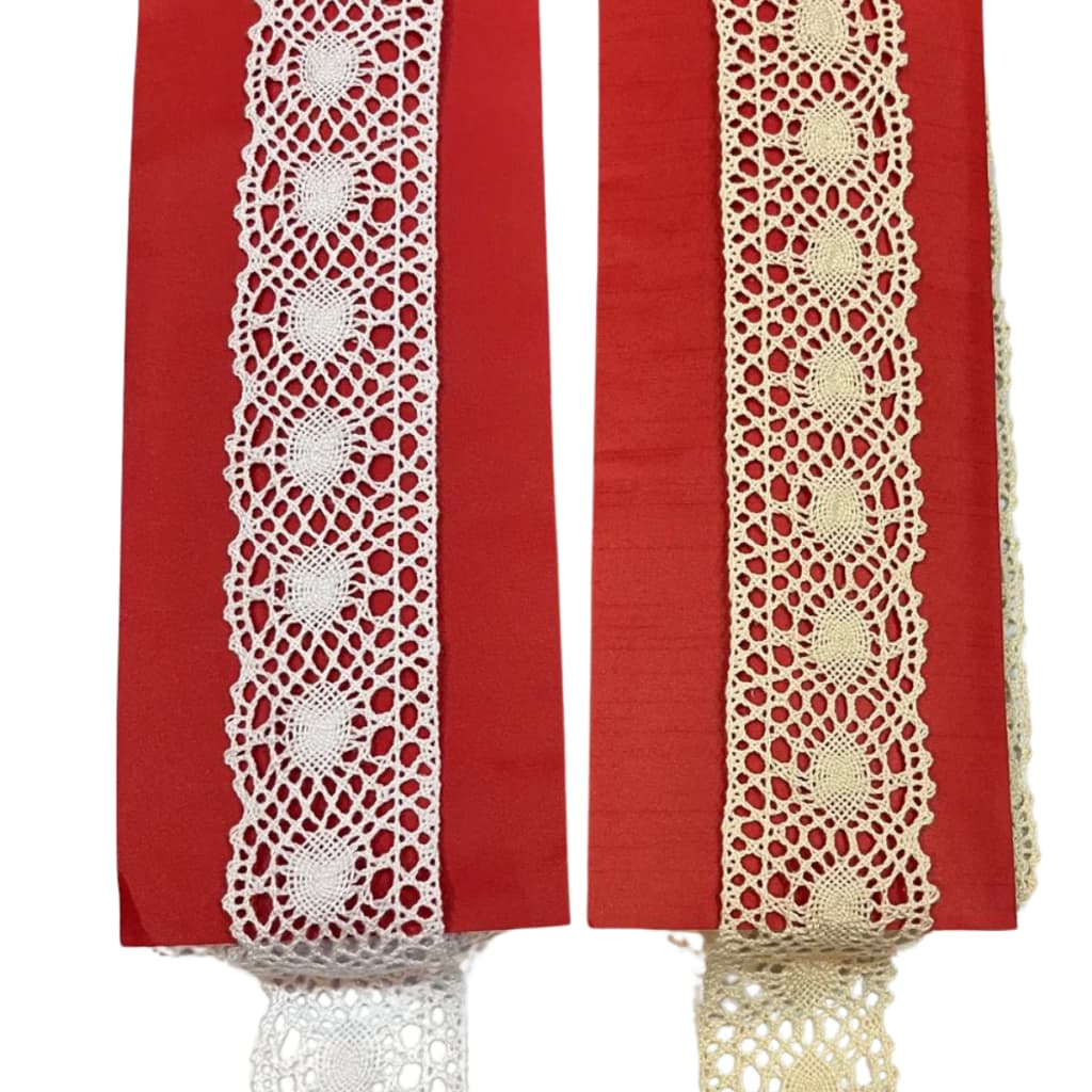 Renda de Algodão artePunto RA009 Peça com 10 Metros Branco e Cru 100% Algodão  Largura: 4,0 cm