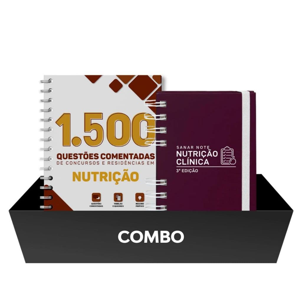 Kit Livro Sanar Note Nutrição 3 edição + 1.500 Questões Comentadas de Concurso